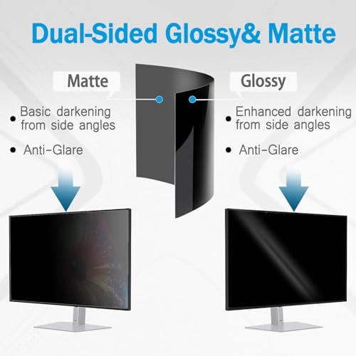 Twugs [1 Pack] Twugs Computer Privacy Screen, 27 Inch Privacy Screen for Monitor, Anti-Glare & Privacy Filters, Easy Installation, Screen Shield with 16:9 Aspect Ratio - Image 5