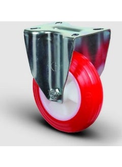 Emes Fixed Plate Mounted, Bushed, Polyurethane Light Industrial Wheel Diameter: 80 - Em02 Zkp 80 