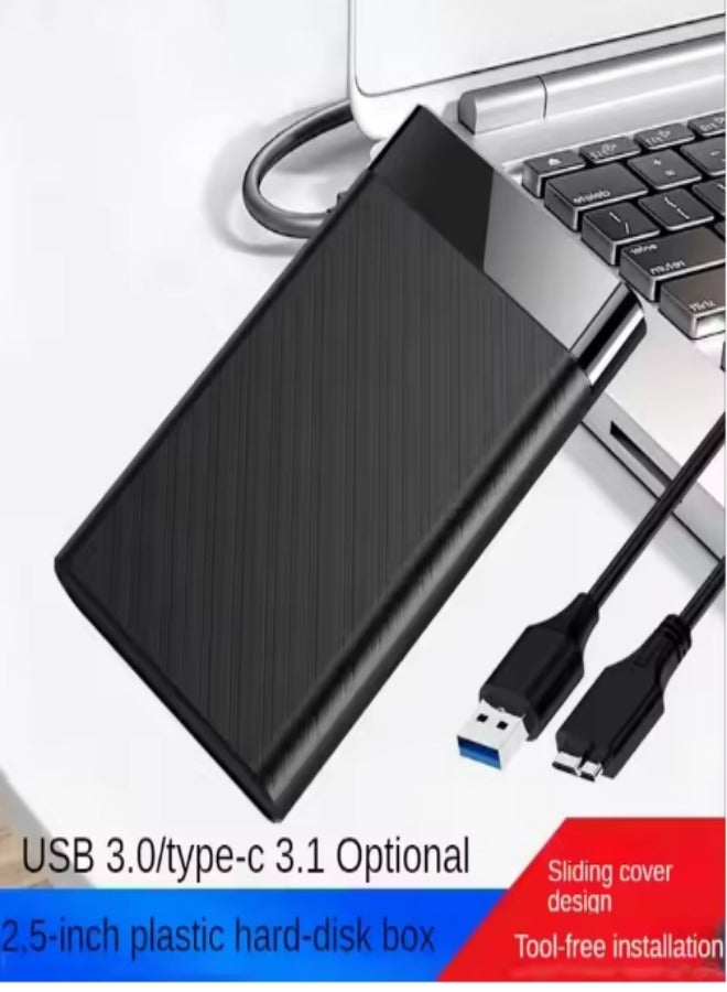 حافظة قرص صلب خارجي، قرص صلب خارجي عالمي بحجم 2.5 بوصة، إصدار دفع وسحب USB 3.0، 5 جيجابت في الثانية، يدعم الأقراص الميكانيكية والأقراص الصلبة، أسود - Image 4
