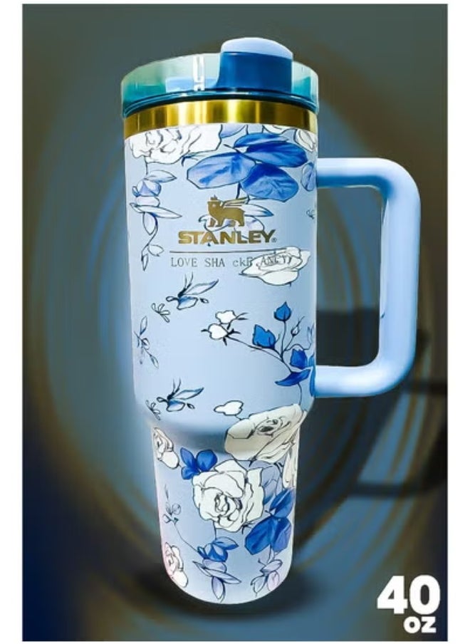 Stanley 40oz Tumbler – Stainless Steel Travel Mug with Reusable Straw | BPA-Free, Eco-Friendly & Dishwasher Safe | Leak-Proof FlowState™ Lid | Double-Wall Vacuum Insulated Keeps Drinks Hot for 16hrs & Cold for 24hrs | Slim Base Fits Car Cup Holders | Durable Ergonomic Handle for Travel, Office, Gym & Outdoor Use | Reusable Thermal Mug for Coffee, Water, Tea & More