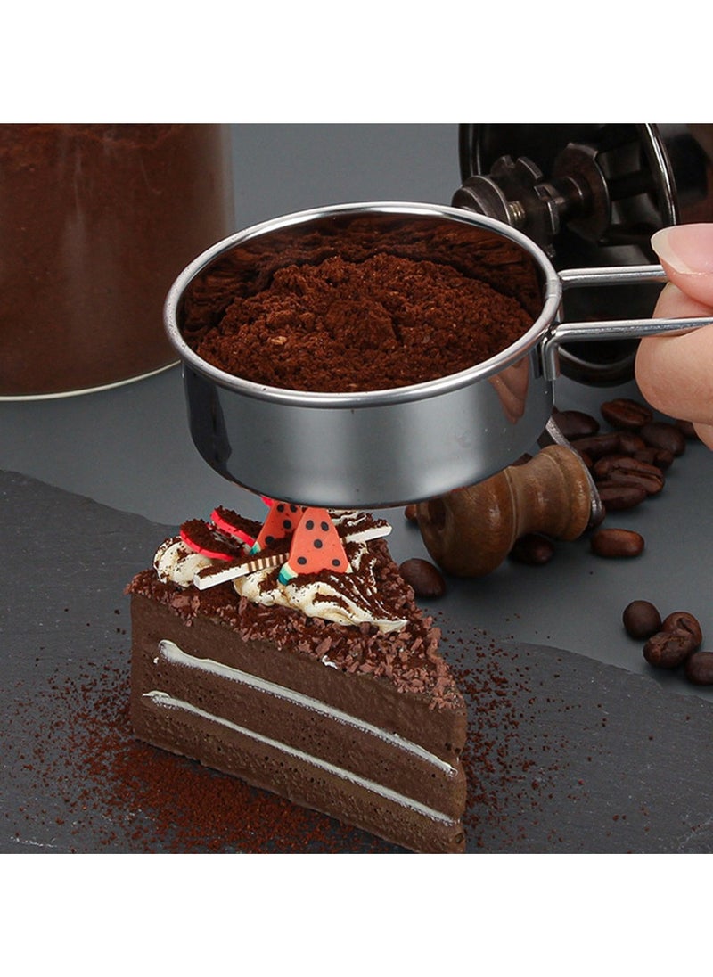 Generic Mini Stainless Steel Fine Mesh Flour Sieve Powdered Sugar Duster Flour Dispenser Shaker For Matcha Chocolate Powder Baking Supplies  - Image 1