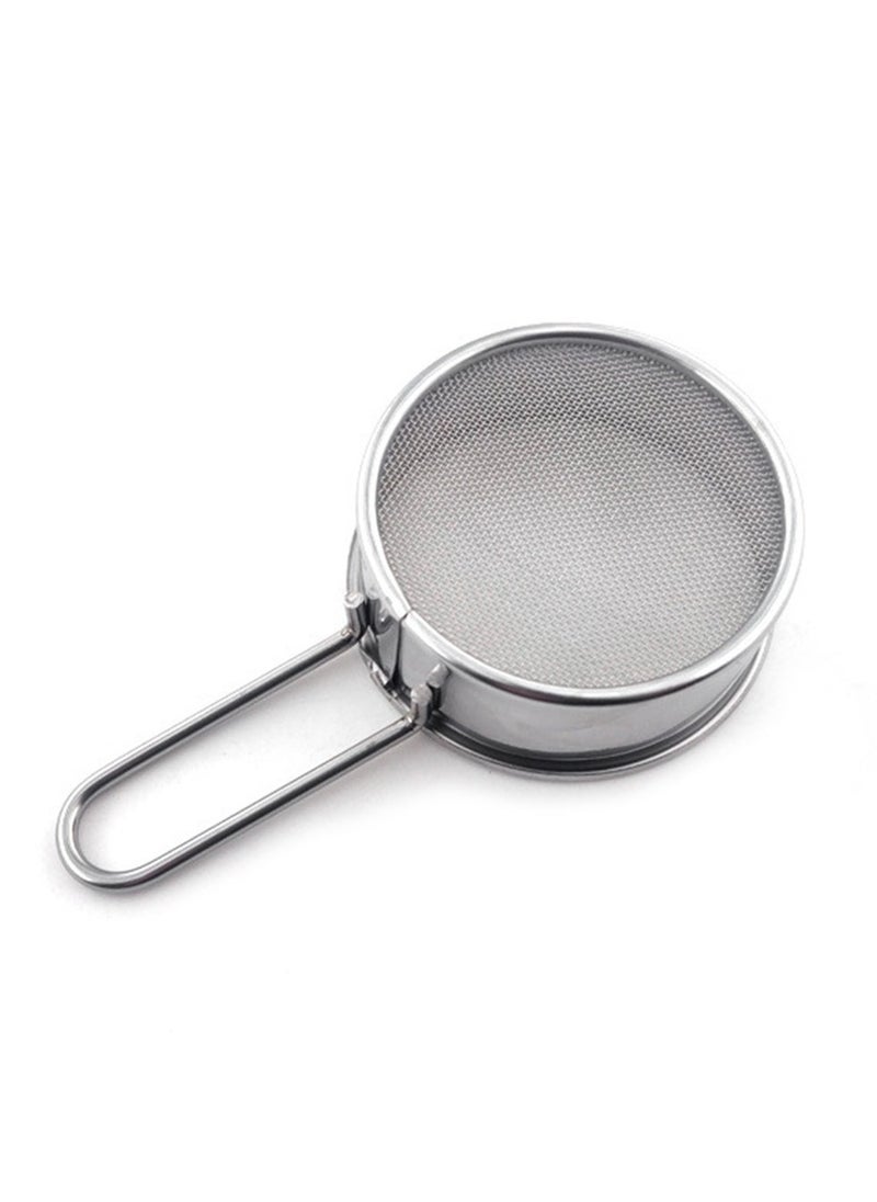 Generic Mini Stainless Steel Fine Mesh Flour Sieve Powdered Sugar Duster Flour Dispenser Shaker For Matcha Chocolate Powder Baking Supplies  - Image 3