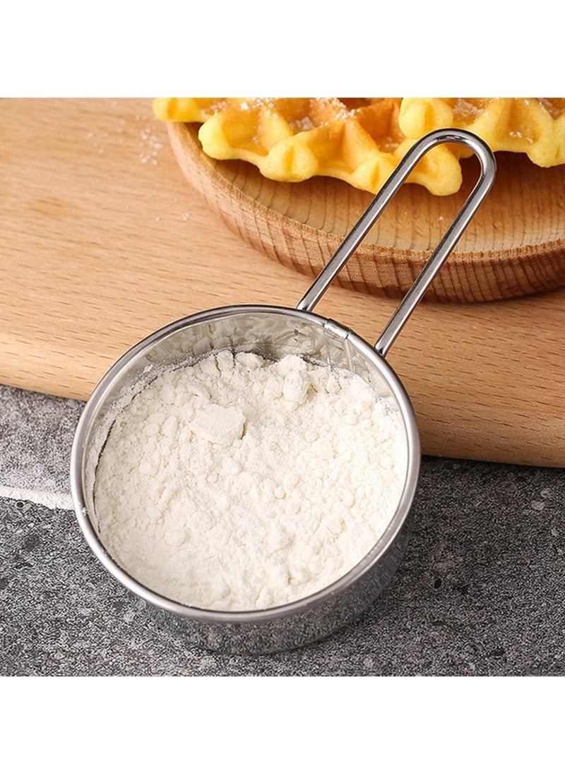 Generic Mini Stainless Steel Fine Mesh Flour Sieve Powdered Sugar Duster Flour Dispenser Shaker For Matcha Chocolate Powder Baking Supplies  - Image 5
