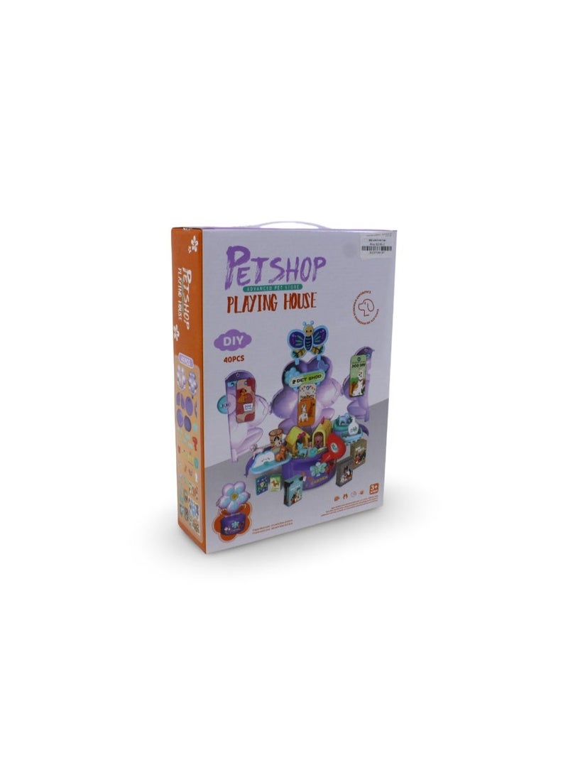 مجموعة "بيت شوب" (Petshop) المتطورة للعب التخيلي (لعبة "البيت") - 40 قطعة - Image 1