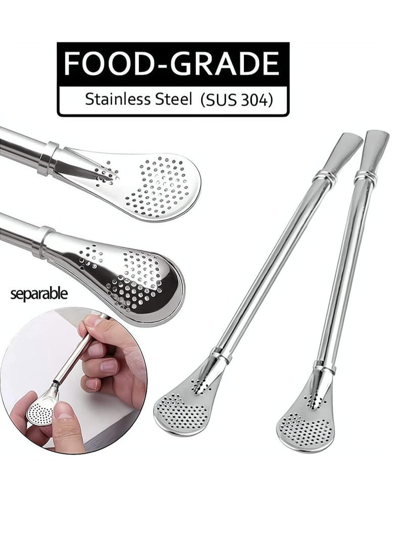 إكسفور كوب شاي يربا ميت 230 مل مع قش بومبيلا أسود من الفولاذ المقاوم للصدأ كوب عازل منزلي بجدار مزدوج لشرب أوراق يربا ميت السائبة - Image 5