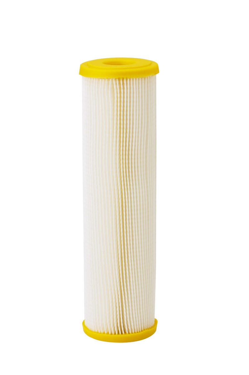 Pentek Pentair Pentek ECP50-10 Sediment Water Filter, 10-Inch, Under Sink Pleated Cellulose Polyester Replacement Cartridge, 10" x 2.5", Yellow End-Cap, 50 Micron - Image 2