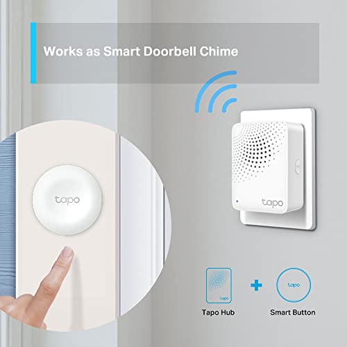 tapo TP-Link Tapo H100 IoT Smart Hub with Chime | Smart Alarm and Doorbell | Smart Actions with Sensors, Switches & Buttons | Connect with up to 64 smart devices, Compatible with Alexa, Google Assistant, WiFi - Image 4