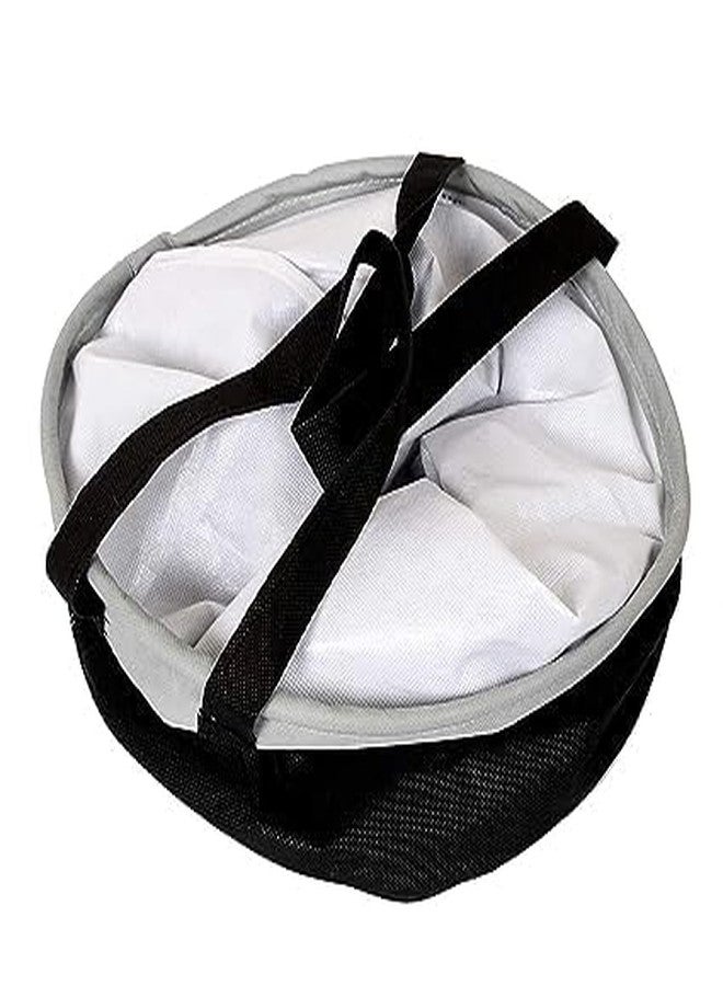 Clairs Round Shape Foldable Laundry Bag Capacity of 45 Ltr, Non Woven Toys and Cloth Bag (Grey, Pack of 1) - Image 2