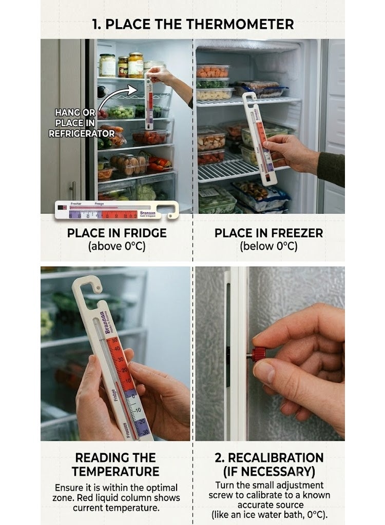 Brannan Vertical Fridge and Freezer Thermometer (140mm) - Image 3