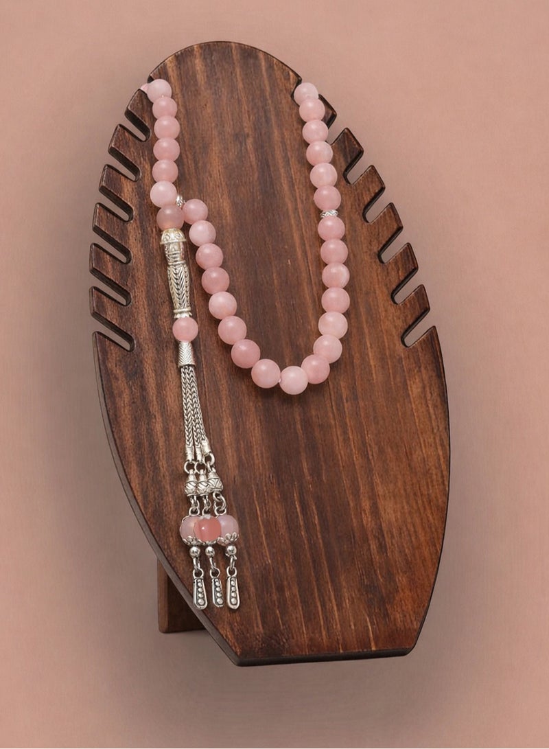 عام 33 سبحة من حجر اليشم الطبيعي/10 ملم - Image 1