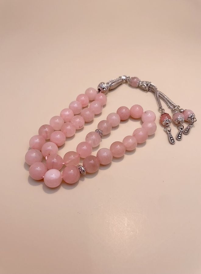 عام 33 سبحة من حجر اليشم الطبيعي/10 ملم - Image 3