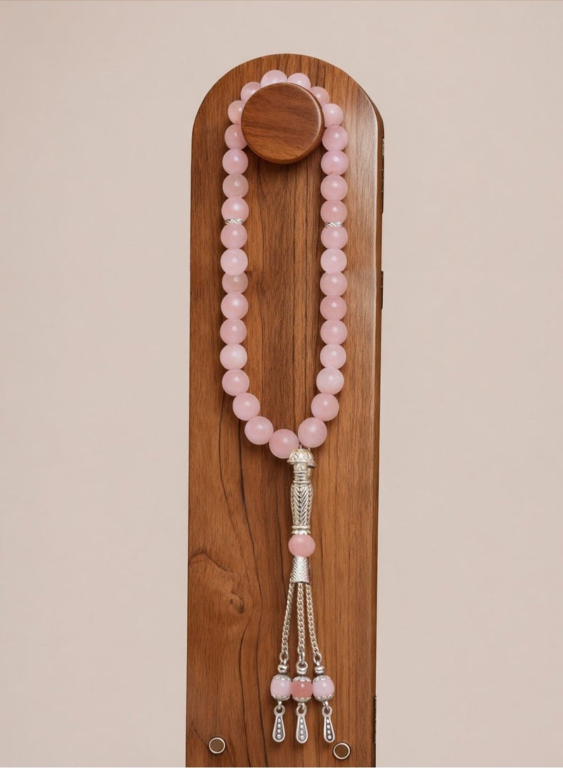 عام 33 سبحة من حجر اليشم الطبيعي/10 ملم - Image 2