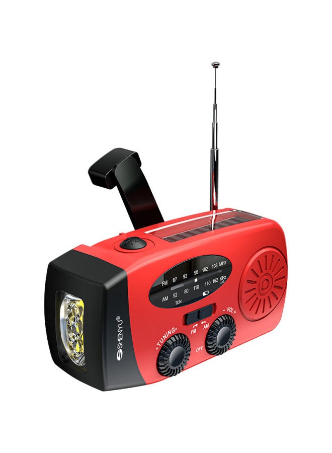 Shenyu Hand-crank Generator Radio Flashlight Military Multi-function Emergency Survival Equipment High-power Solar Multi-function Lamp