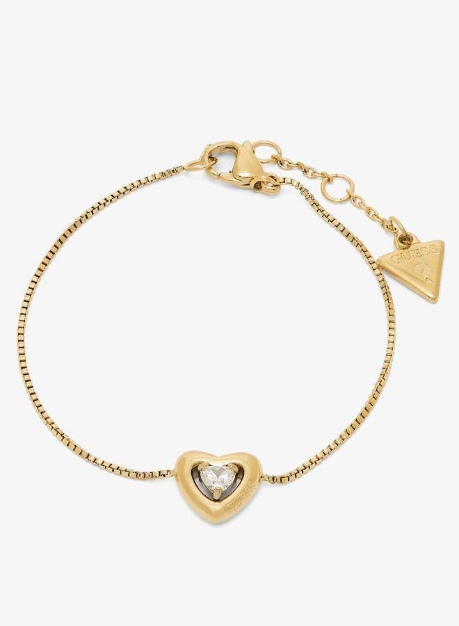 GUESS Crystal Heart Chain Bracelet - Image 1