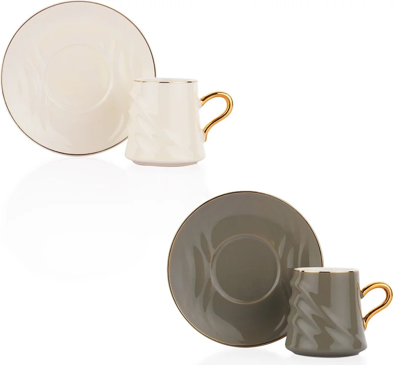 شافر Vogue Coffee Cup Set for 6 Persons 12 Pieces - Multi Color