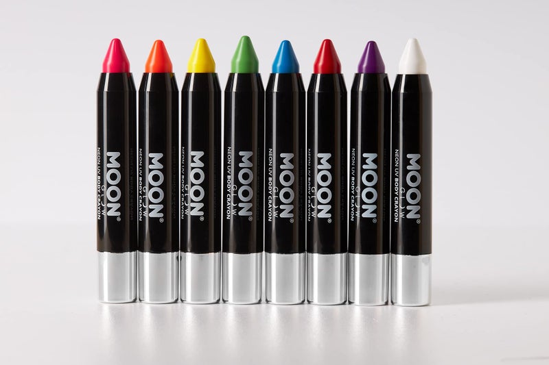 Moon Glow - Neon UV Paint Stick Body Crayon for The Face & Body â€“ White - Image 3