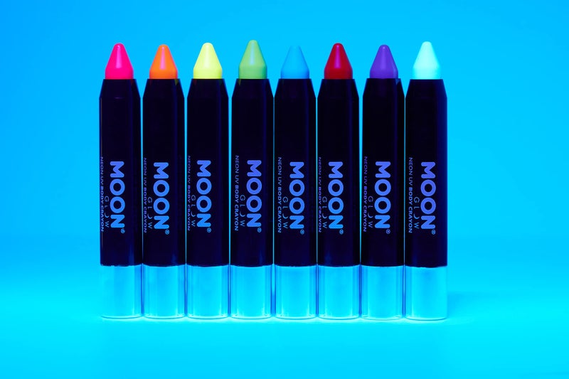 Moon Glow - Neon UV Paint Stick Body Crayon for The Face & Body â€“ White - Image 4