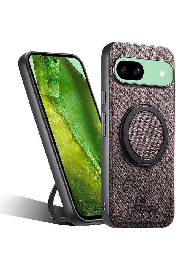 Suteni Case For Google Pixel 8a G3 360 Rotation Holder MagSafe Denim Leather Back Phone Case - Image 1