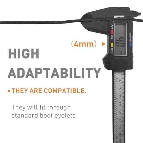 NDTEZUGT Unbreakable Boot Laces, Heavy Duty Work Round Shoelaces Replacement Shoe Strings, Stronger than Steel or Kevlar (Black 63”/160cm) - Image 3