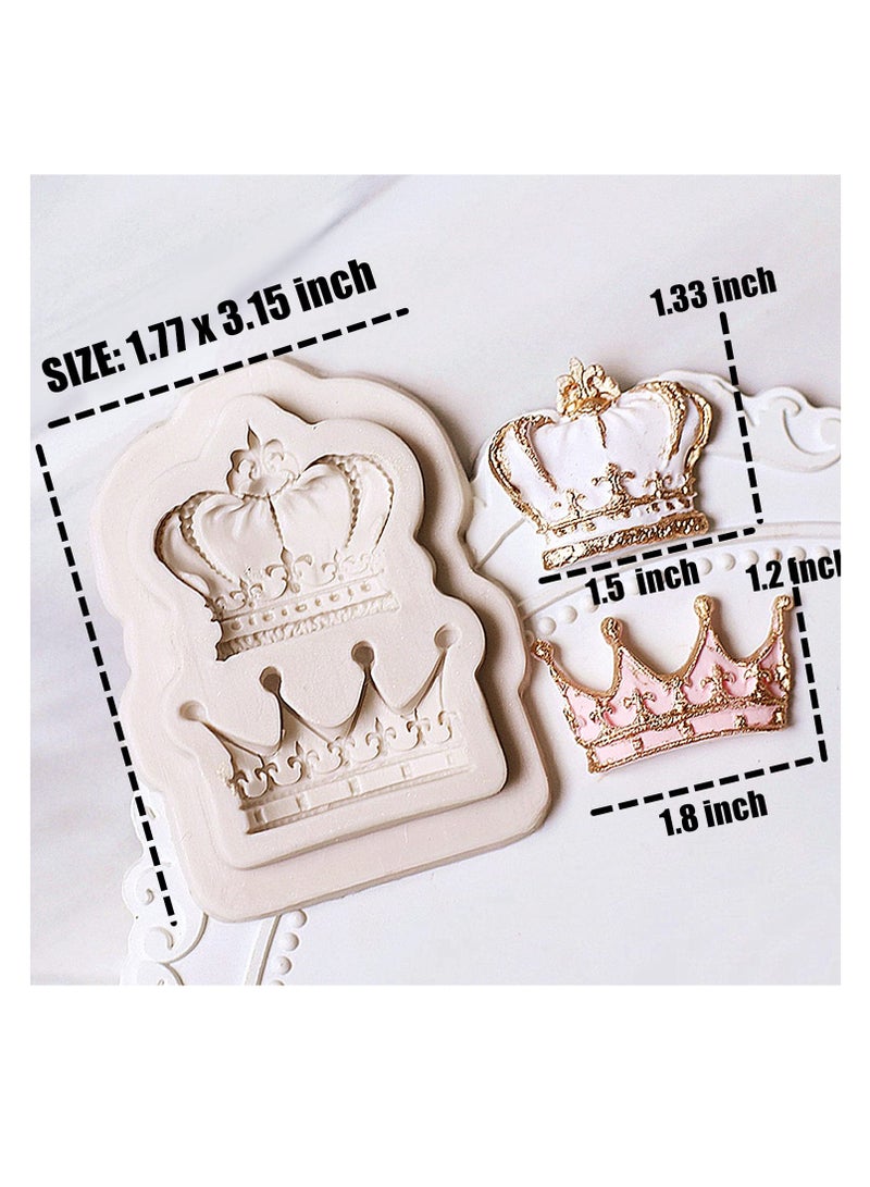 Excefore Vintage Frame Silicone Mold, Set of 3 Relief Baroque Style Silicone Mould, 3D Curlicues Scroll Resin Polymer Clay, Lace Photo Frame Silicone Molds for Cupcake Topper Jewelry Polymer Clay Crafting - Image 3