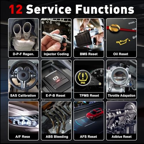 LAUNCH CRP129I V2.0 OBD2 Scanner, 2025 FCA AutoAuth, Next-Gen,12 Resets Oil/EPB/SAS/TPMS/BMS/Throttle/DPF Reset/Injector Coding, ABS SRS Transmission Engine Code Reader, Lifetime Free Update - Image 3