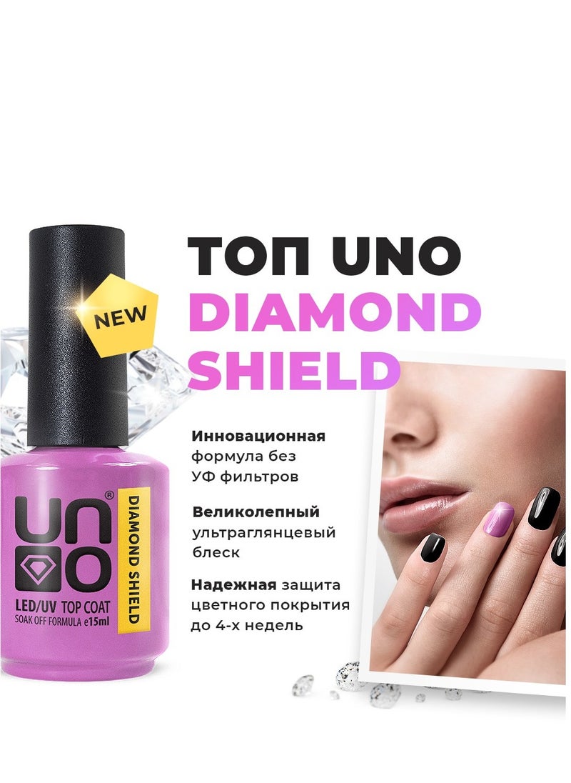 ماتيل جيمز توب كوت طلاء علوي لامع بدون طبقة لزجة 15  ملي UNO DIAMOND SHIELD  - Image 2