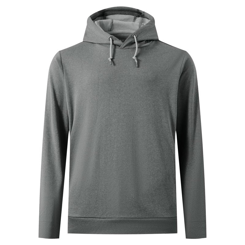 M MAELREG Hooded Sweatshirts for Men Breathable Lightweight Performance Heather Golf Pullover Hoodies With Pockets - Image 1