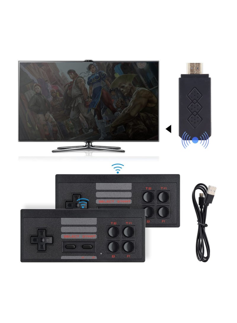 Captaintech Wireless Mini Retro Game Console, 1500 Classic Games Handheld Classic Video Games Console Portable Gaming Device Compact Gaming Console with 2 Wireless Controllers for Family Fun Entertainment - Image 1