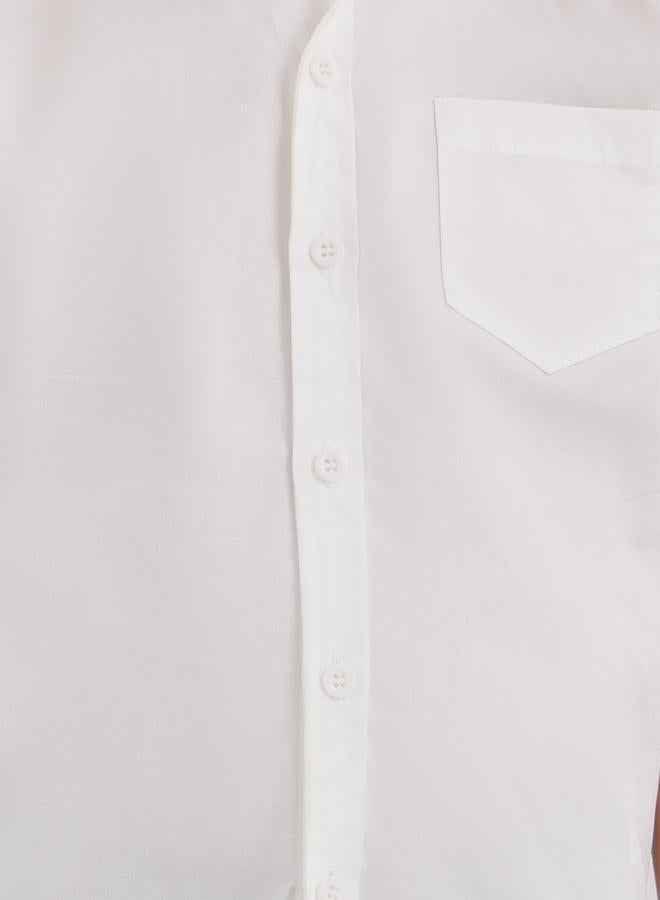 Styli Boys White Collared Shirt with Pocket - Image 3