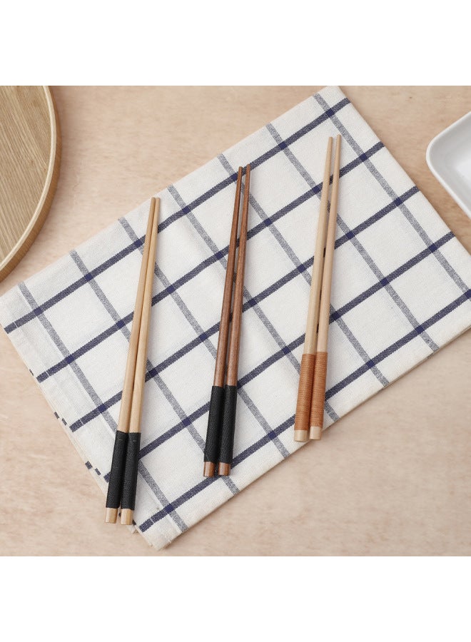 Household Phoebe Solid Wood Winding Chopsticks Hotel Restaurant Chinese Chopsticks Lotus Portable Chopsticks Wooden Tableware Wholesale-Color:No. 4 Nanmu 23.5cm - Image 4