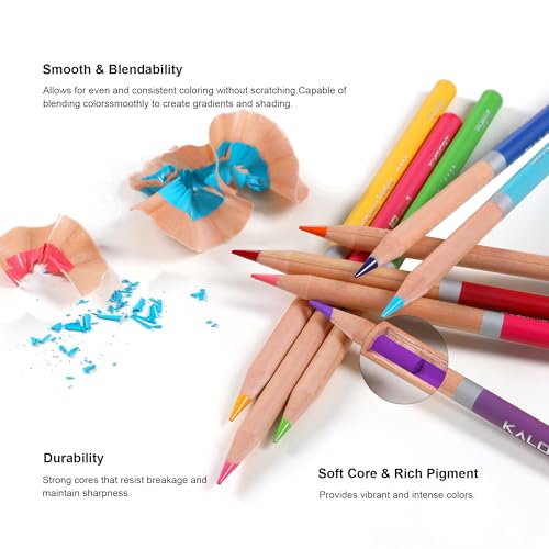 KALOUR 72 Professional Colored Pencil for Coloring,Oil-Based,Soft Core–Ideal for Artists and Beginners - Image 4
