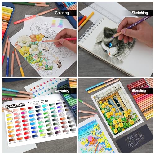 KALOUR 72 Professional Colored Pencil for Coloring,Oil-Based,Soft Core–Ideal for Artists and Beginners - Image 5