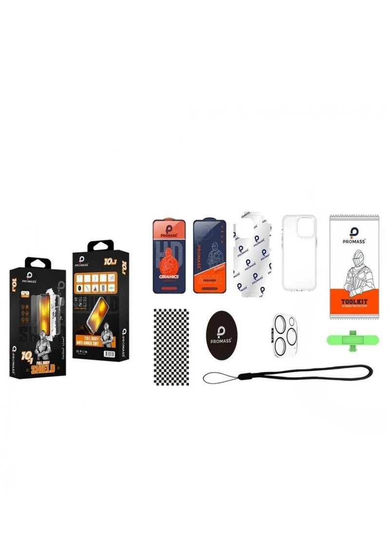 PROMASS Protection package (10in1) for the Samsung  Galaxy S24, integrated and original package from Promas, resistant to breakage and scratches  - Image 2