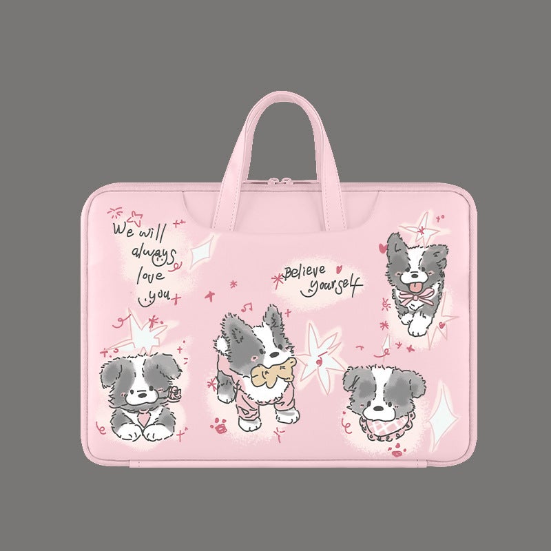 Waterproof Laptop Sleeve for 13-16 Inch Notebook, Shockproof Computer Bag with Luggage Strap, Cute Cartoon Carrying Case for Travel/School/Office, Fits MacBook/Dell/HP - Image 1