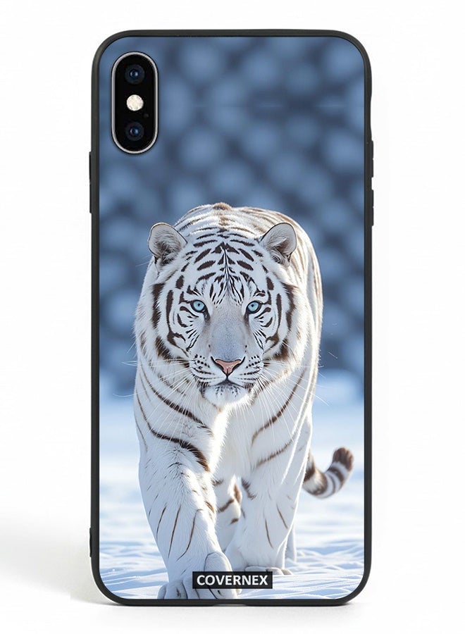 Covernex Apple iPhone X Protective Case Cover Printed Featuring Serene Tiger Ethereal Wildlife - Image 2