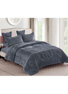 COMFY 6PC GREY KING SIZE SOFT FAUX FUR ROYALTY COLLECTION COMFORTER SET - pzsku/Z7AF6E068FC26158BDAC8Z/45/_/1737402795/2f01ec5b-dc6c-4364-94ad-dca0ff313894