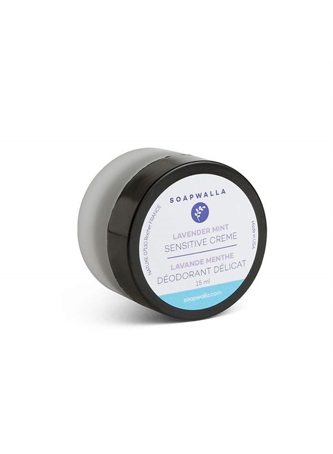 soapwalla Organic / Vegan Sensitive Skin Deodorant Cream (Lavender Mint, Baking Soda-Free) - 0.5 oz Travel Size - Image 2