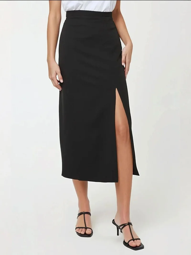HICCUP Maxi Bodycon Skirt with Slit