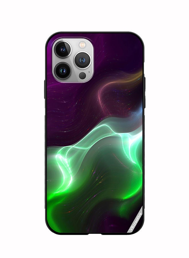 VR CREATIVE Protective Case Cover For Apple iPhone 11 Pro Max  Abstract Wavy Neon Design Multicolour - Image 1