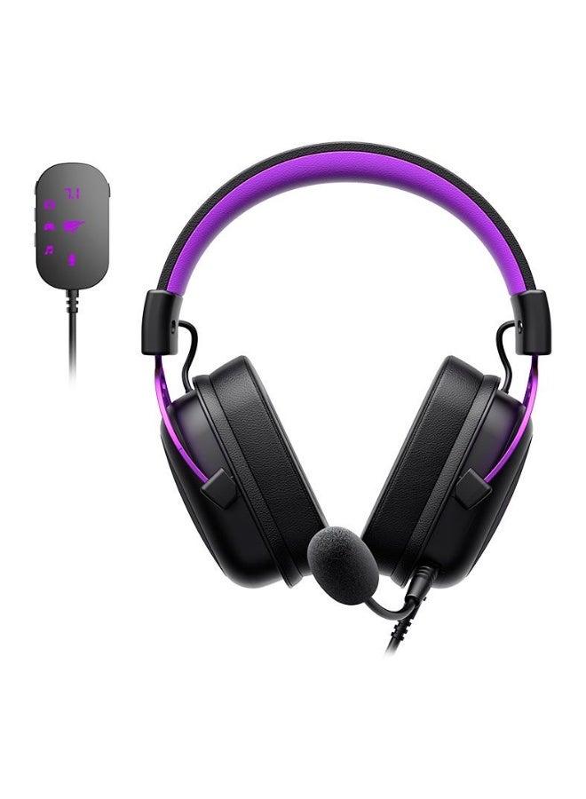هافيت Headset Gamer Havit H2002C+U, 7.1 Surround, Drivers 53mm, Preto e Roxo, HVGMH-H2002C-U-BV - Image 5