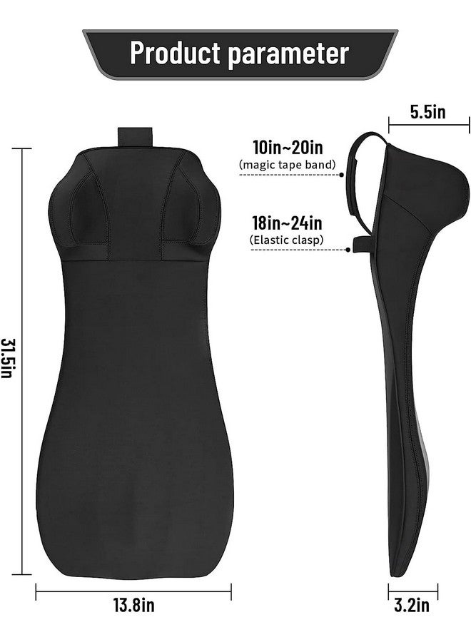 MRRON Aexempro Orthopedic Memory Foam Large Backrest And Lumbar Support Cushion For Chair & Car Seat Backrest Cushion For Back Pain Relief - Back Support Pillow For Comfortable Sitting (Black) - Image 5