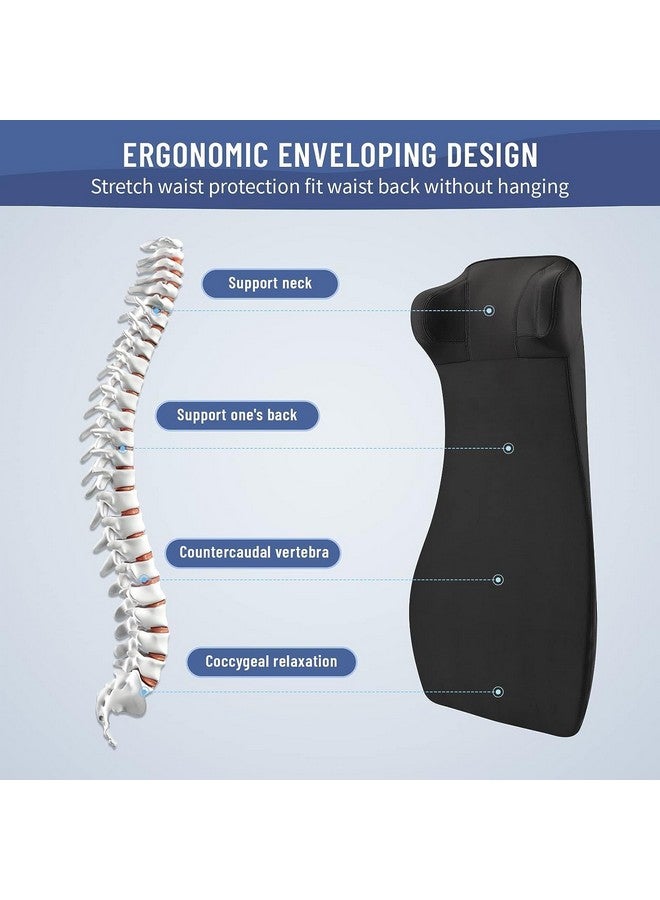 MRRON Aexempro Orthopedic Memory Foam Large Backrest And Lumbar Support Cushion For Chair & Car Seat Backrest Cushion For Back Pain Relief - Back Support Pillow For Comfortable Sitting (Black) - Image 4