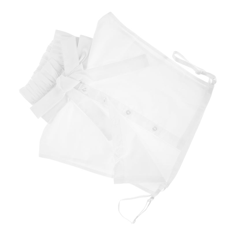 Womens Fake Collar Elegant White Detachable Dickey Collar for Women Collar Blouse with Tie for Layering in Fall and Winter - Image 5