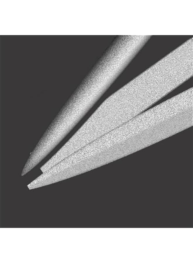 MOXO 10 Diamond Needle File Set for Metal Gl Agate and Jewelry Cutting and Buffing  4 x 160mm Handheld Files in Flat Warding Square Triangular Round and HalfRound Shapes - Image 5