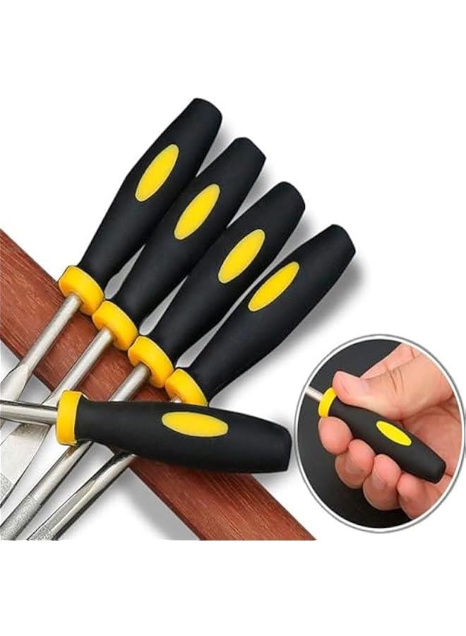 MOXO 10 Diamond Needle File Set for Metal Gl Agate and Jewelry Cutting and Buffing  4 x 160mm Handheld Files in Flat Warding Square Triangular Round and HalfRound Shapes - Image 3