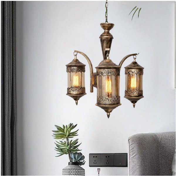 Kinis 5 Light Vintage Modern Golden Antique Jhoomar Chandelier for Home, Living Room, Bedroom, Office, Dining, Cafe, Restaurants (Without Bulb) - Image 4