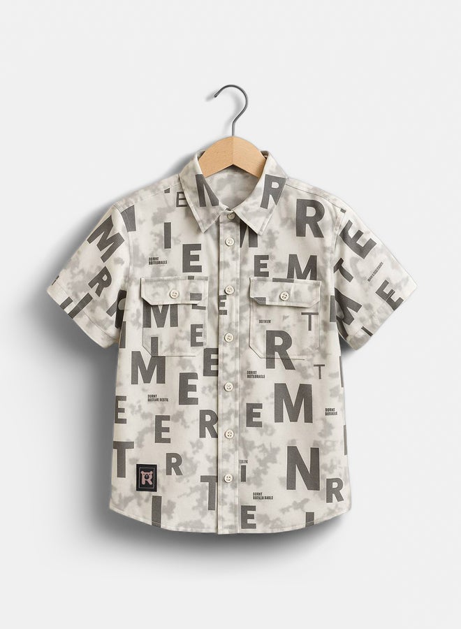 قميص برسومات حروف للاولاد