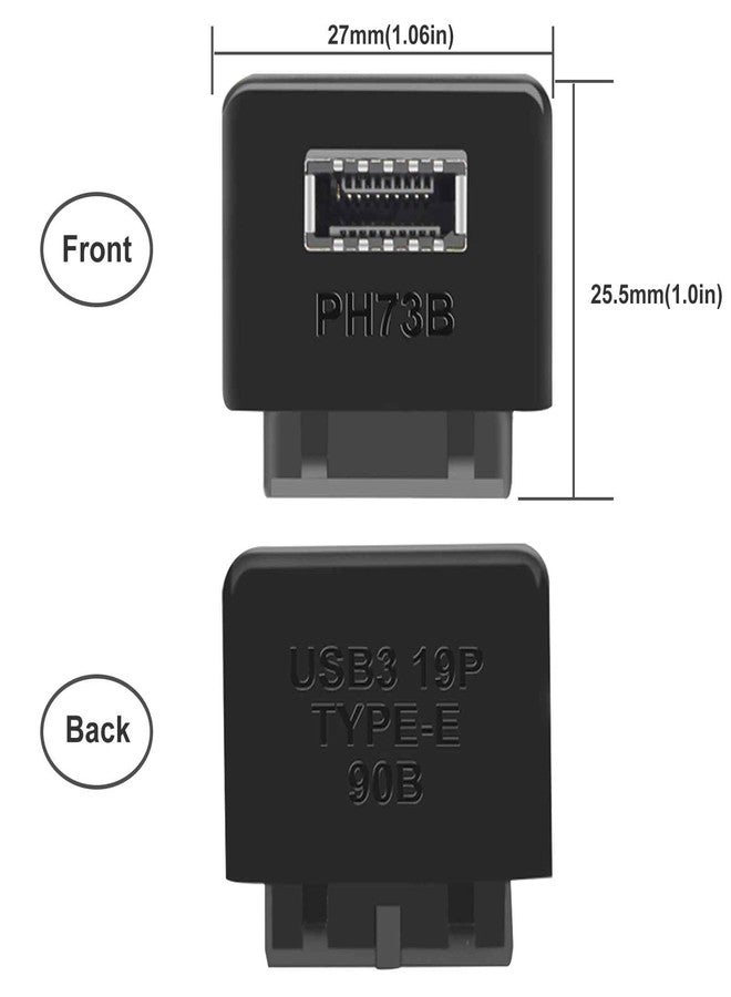 COMeap USB 3.2 Gen 1 to USB 3.2 Gen 2 Header Adapter, USB 3.1 Type-E Key-A to USB 3.0 20 Pin Header Converter for Type C Motherboard (Reverse Type) - Image 3