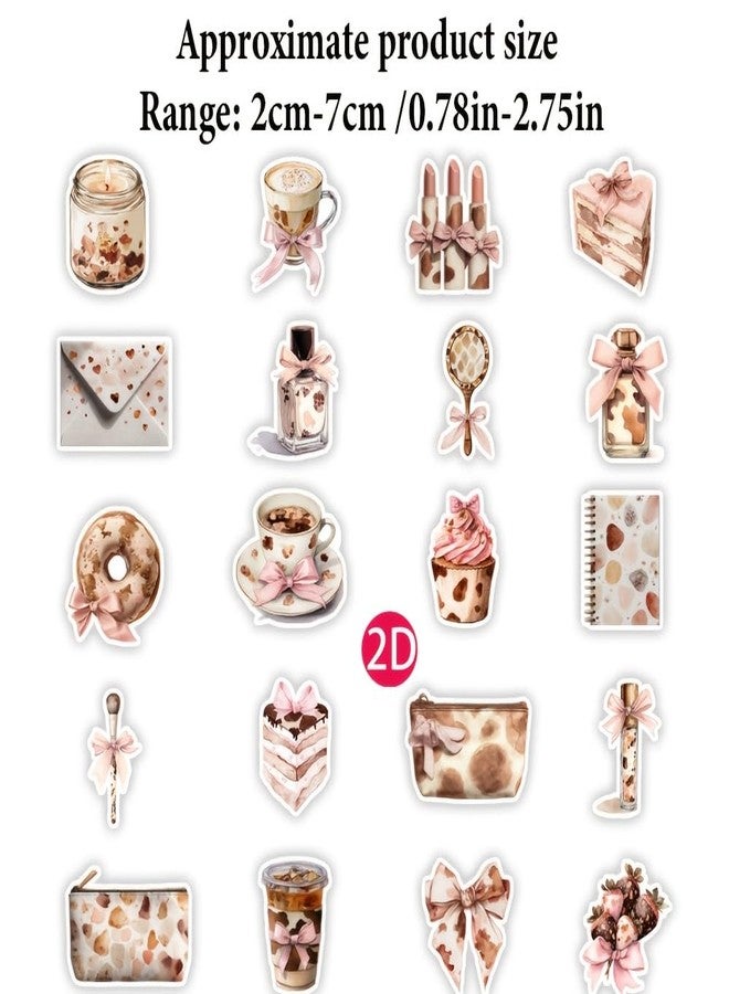 SLGIFT 1 Pack, Bowknot Afternoon Tea Series Stickers, Journaling Stickers, Decorative Handmade Stickers, DIY Scrapbooking Stickers, Diary, Photo Album, School Craft Material Stickers, DIY Stationery, - Image 2