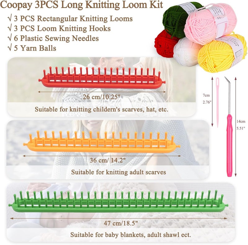 Coopay Knitting Loom Set for Kids Scarf Blanket Shawl - Image 5